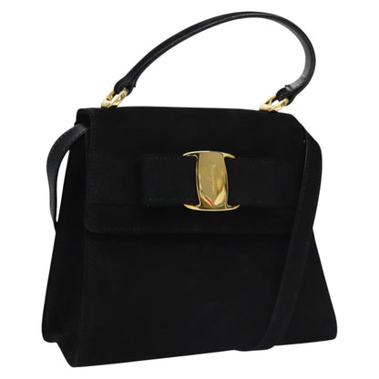 Salvatore Ferragamo Black Suede Vala