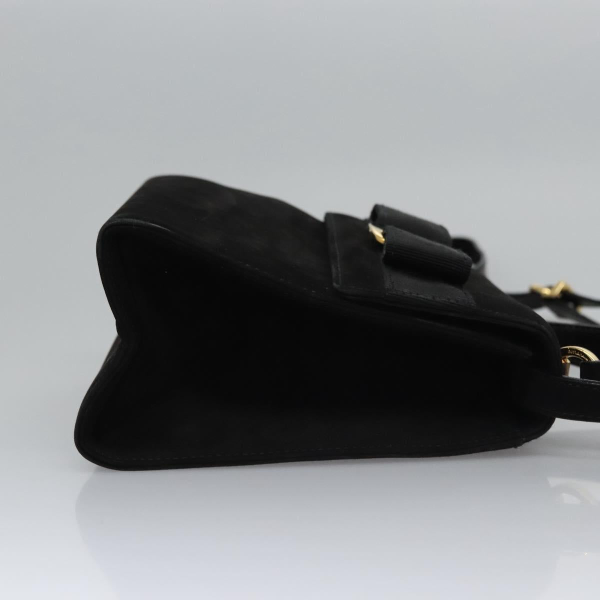 Salvatore Ferragamo Black Suede Vala