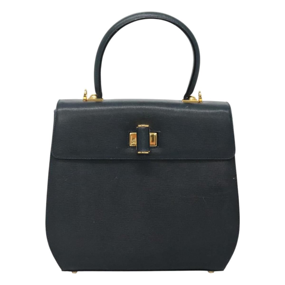 Salvatore Ferragamo Blue Leather Gancini