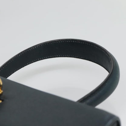 Salvatore Ferragamo Blue Leather Gancini