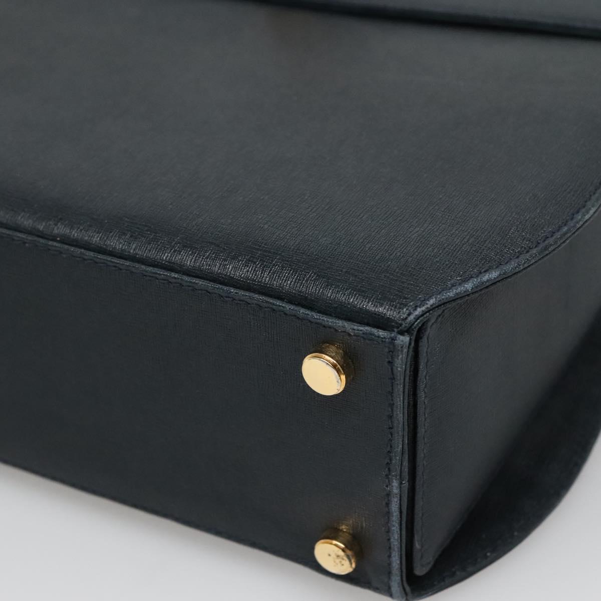Salvatore Ferragamo Blue Leather Gancini