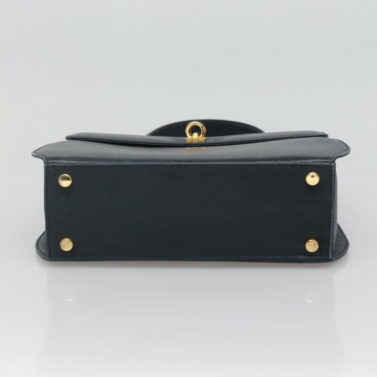 Salvatore Ferragamo Blue Leather Gancini