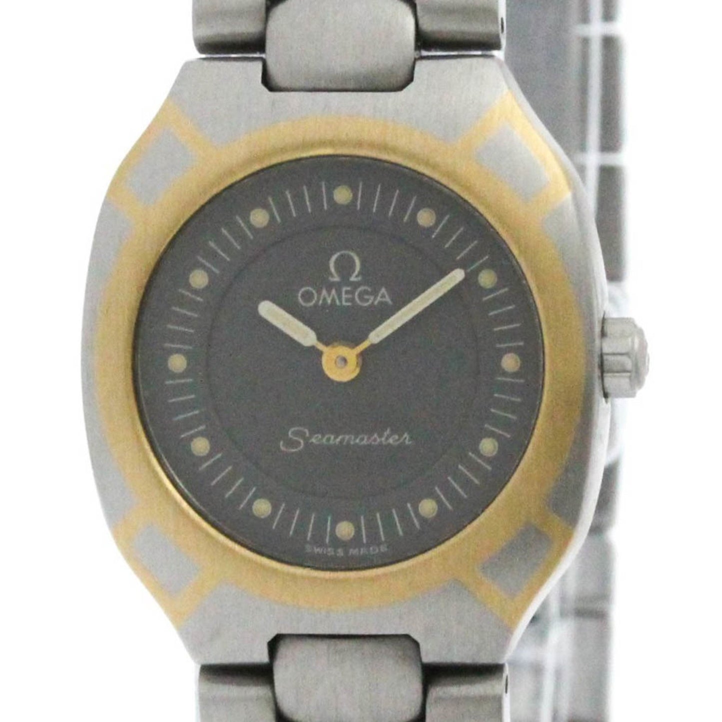 Omega Gray Gold And Steel Seamaster Polaris