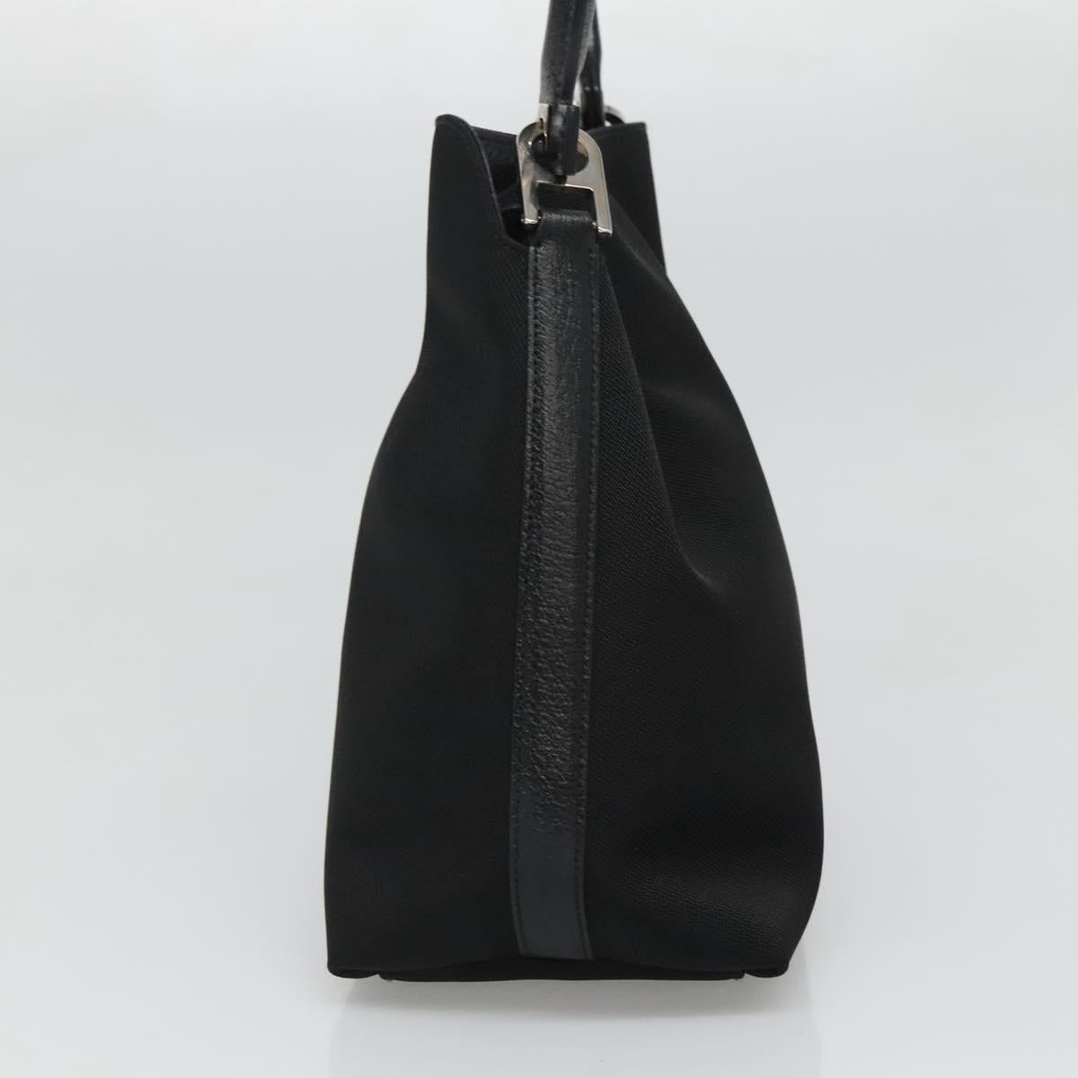 Salvatore Ferragamo Black Canvas Gancini