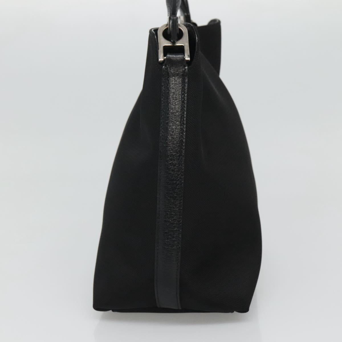 Salvatore Ferragamo Black Canvas Gancini