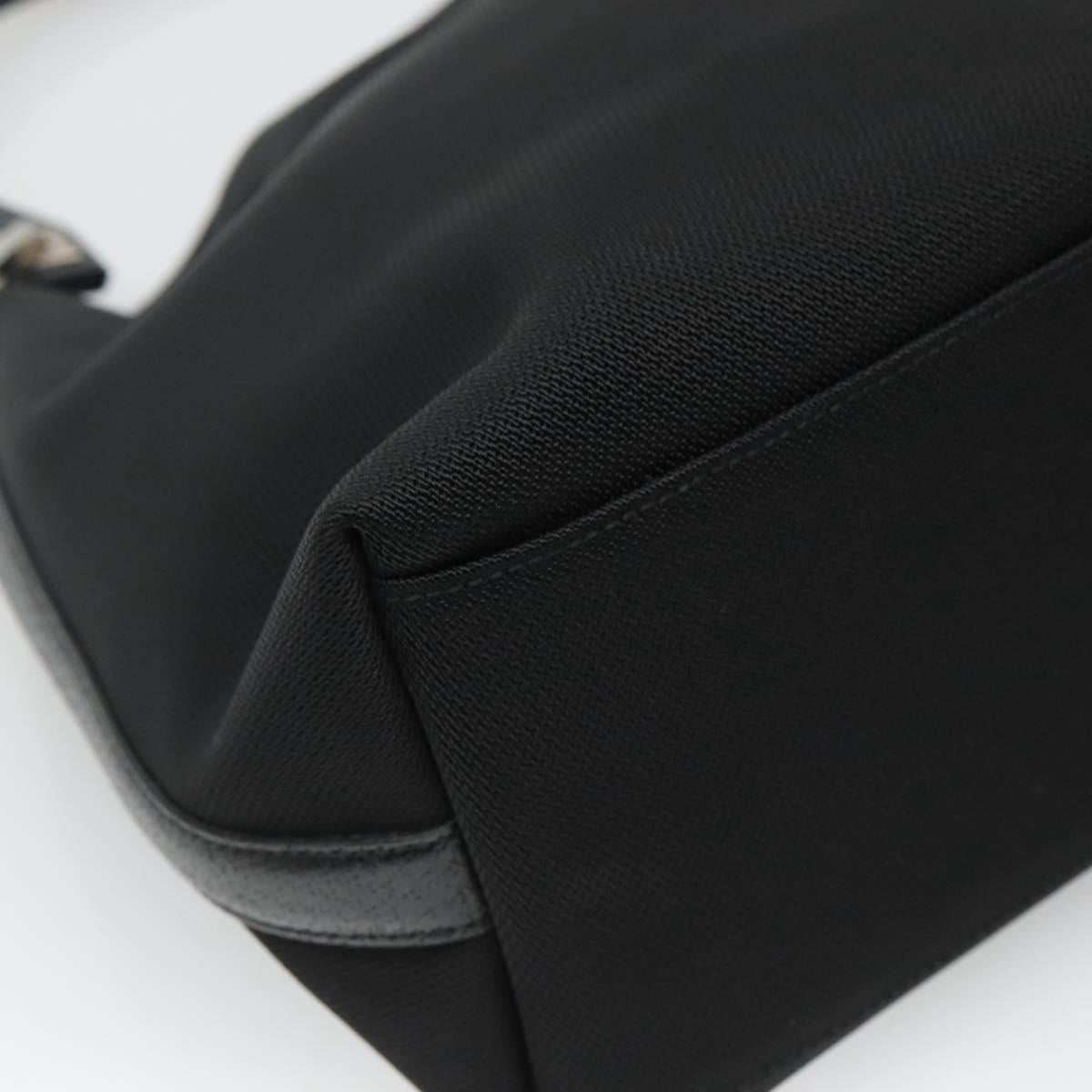 Salvatore Ferragamo Black Canvas Gancini