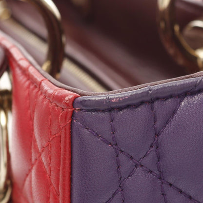 Dior Red Leather Cannage Lady