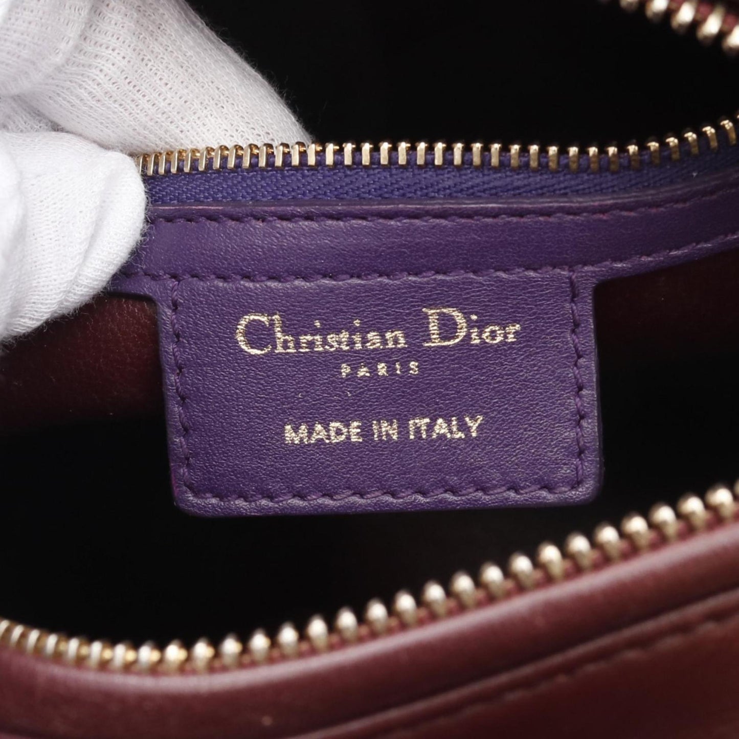 Dior Red Leather Cannage Lady