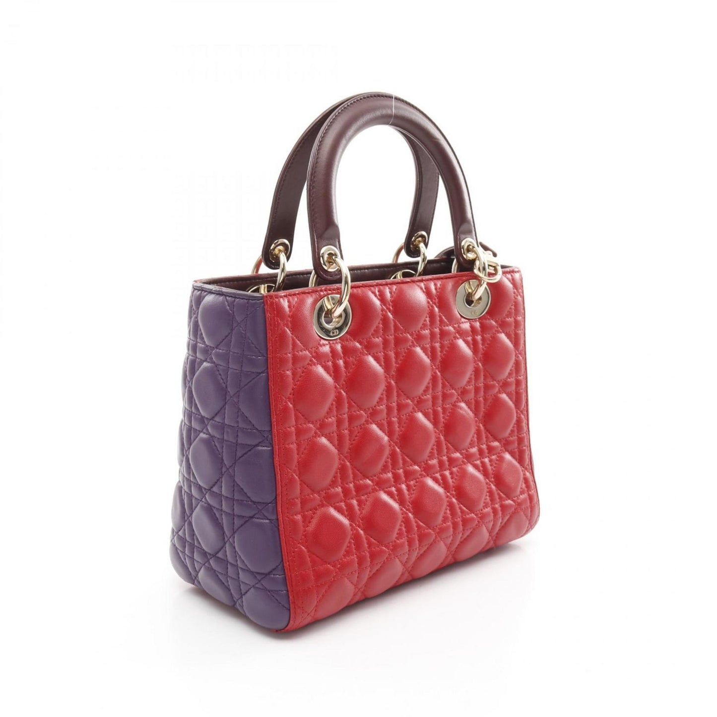 Dior Red Leather Cannage Lady