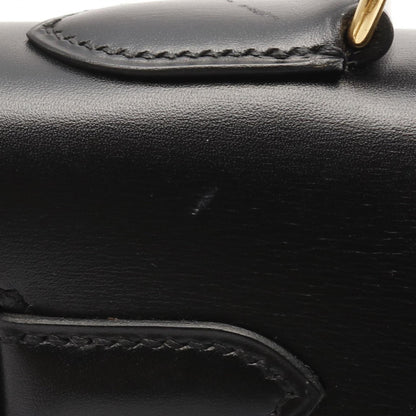 Hermès Black Leather Kelly 32