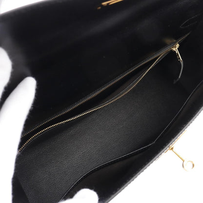 Hermès Black Leather Kelly 32