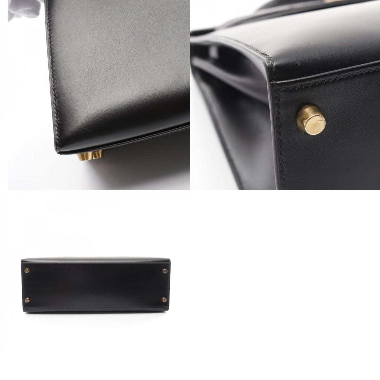 Hermès Black Leather Kelly 32