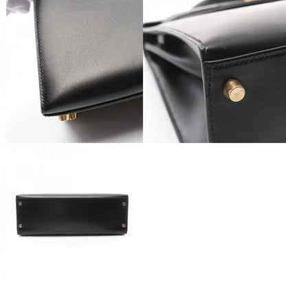Hermès Black Leather Kelly 32