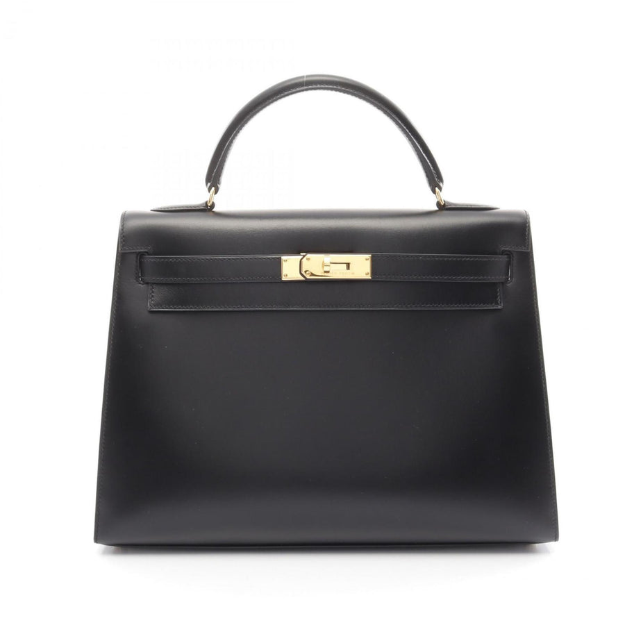 Hermès Black Leather Kelly 32