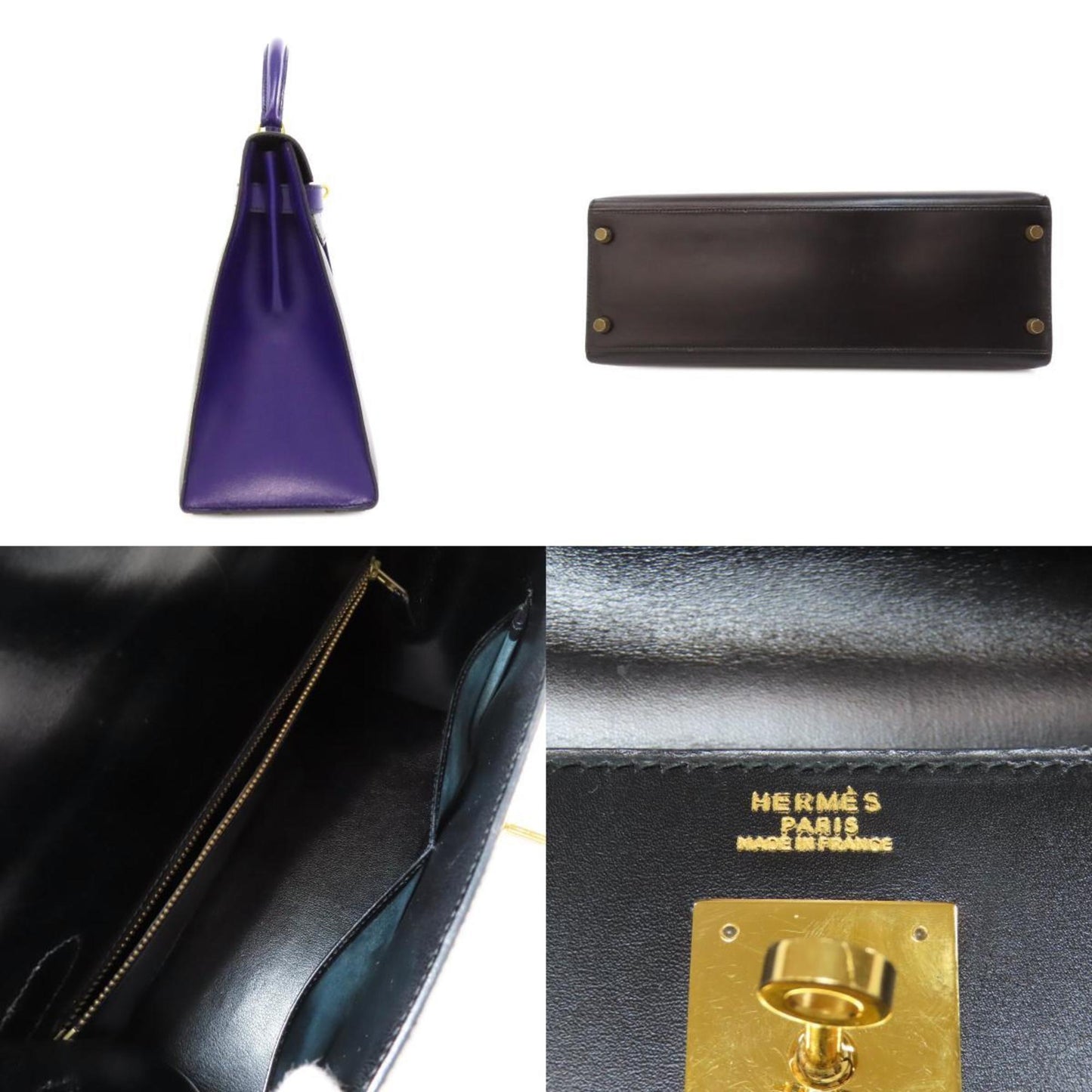 Hermès Black Leather Kelly 32
