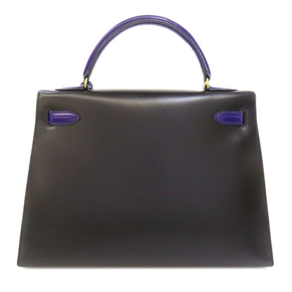 Hermès Black Leather Kelly 32