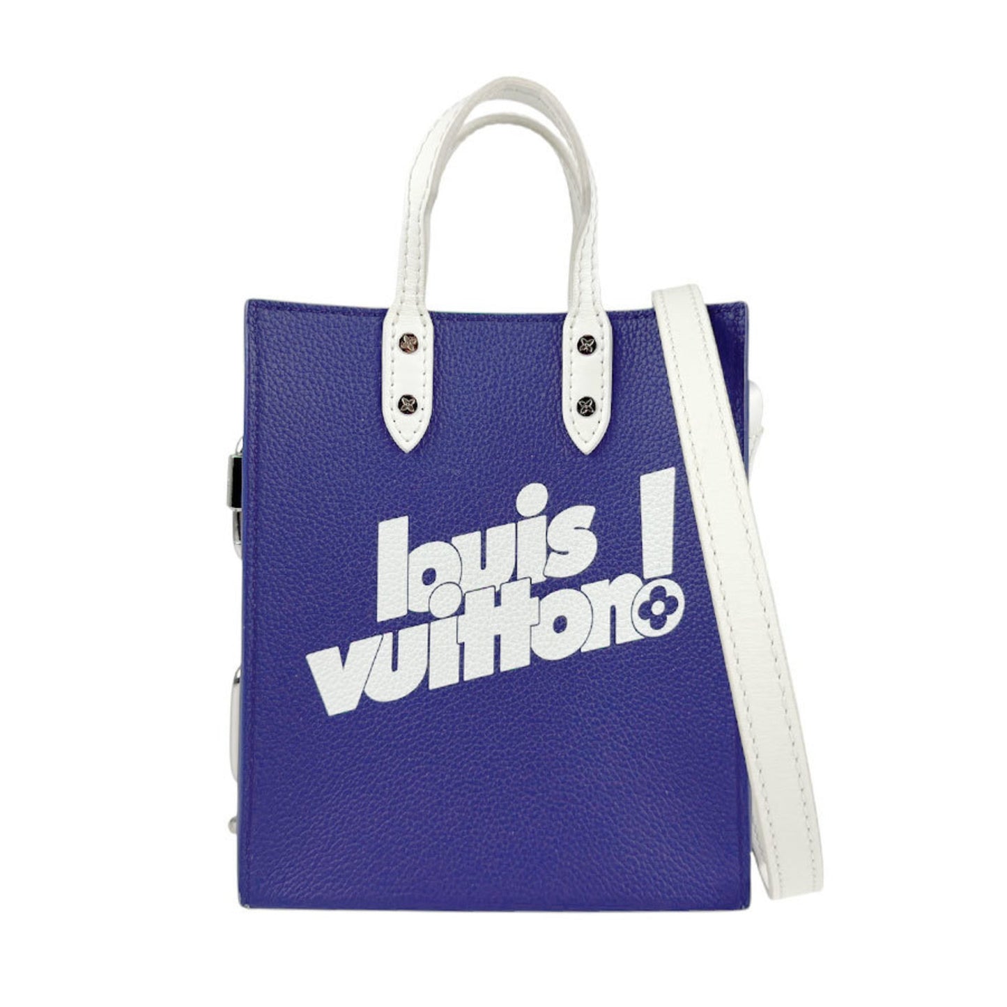 Louis Vuitton Blue Leather Sac Plat