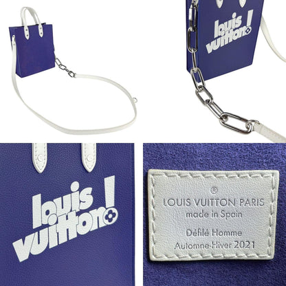 Louis Vuitton Blue Leather Sac Plat
