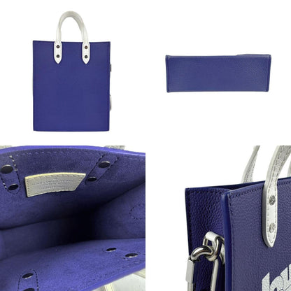 Louis Vuitton Blue Leather Sac Plat