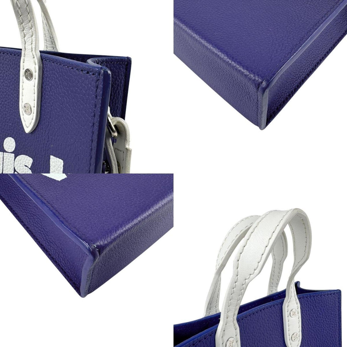 Louis Vuitton Blue Leather Sac Plat