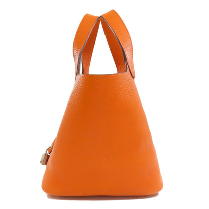 Hermès Orange Leather Picotin Lock