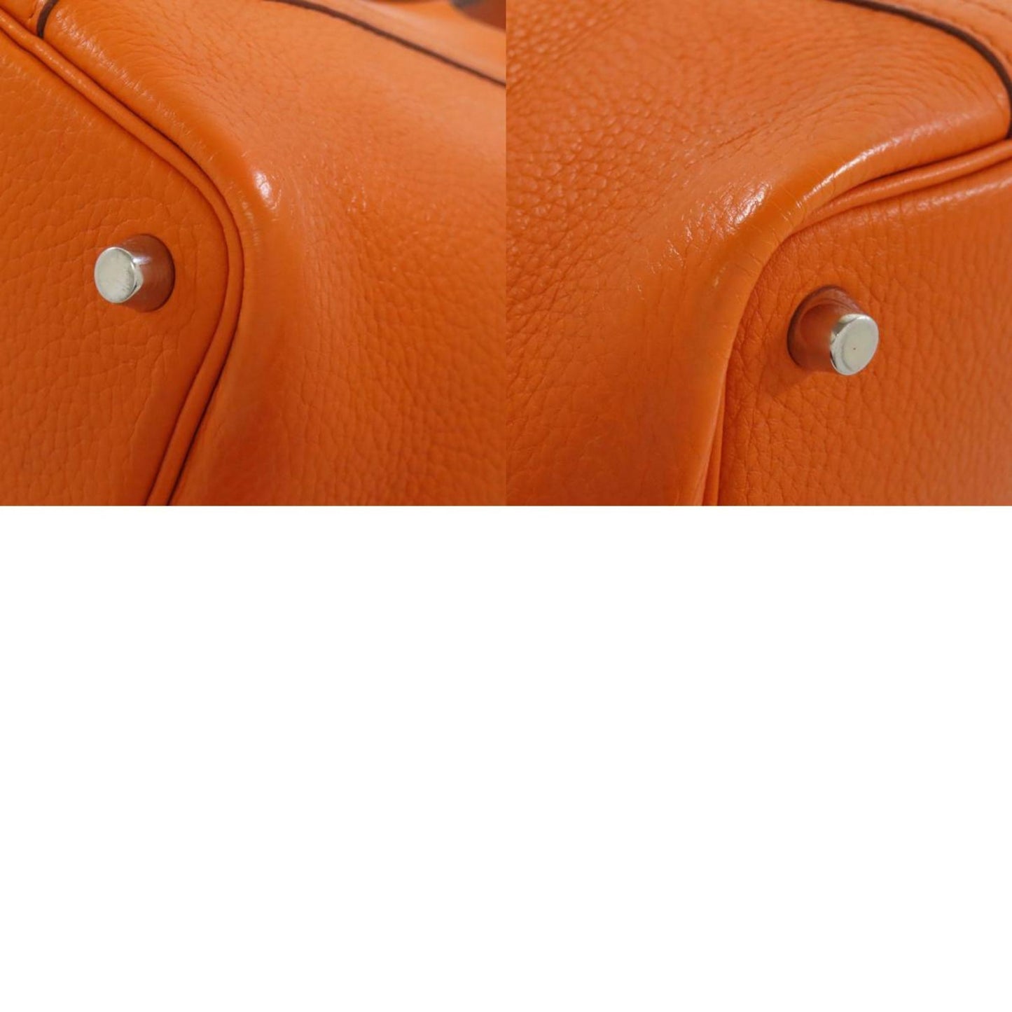 Hermès Orange Leather Picotin Lock