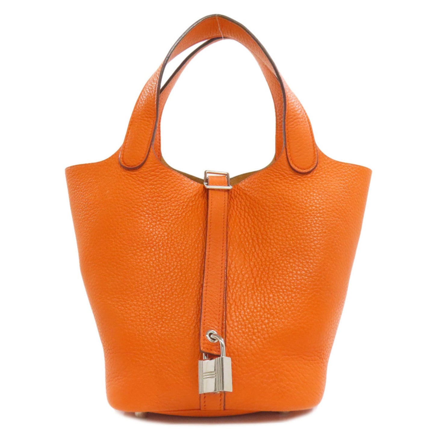 Hermès Orange Leather Picotin Lock