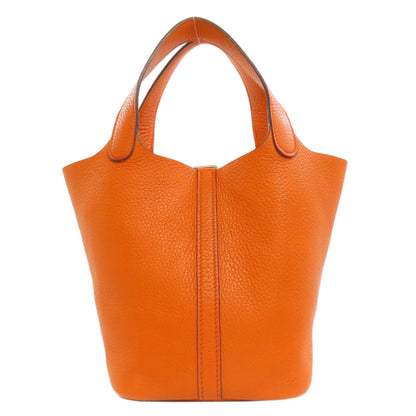 Hermès Orange Leather Picotin Lock