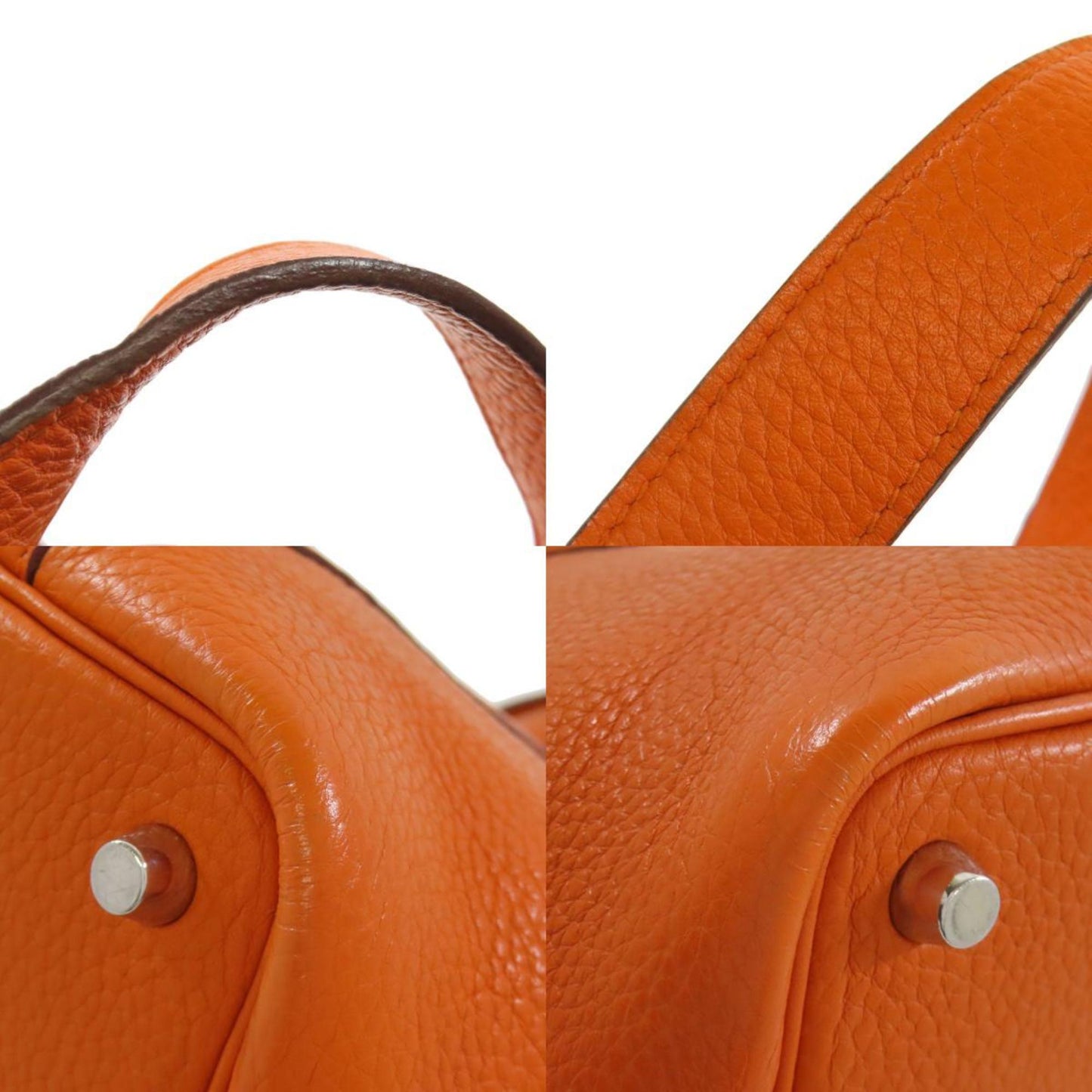 Hermès Orange Leather Picotin Lock