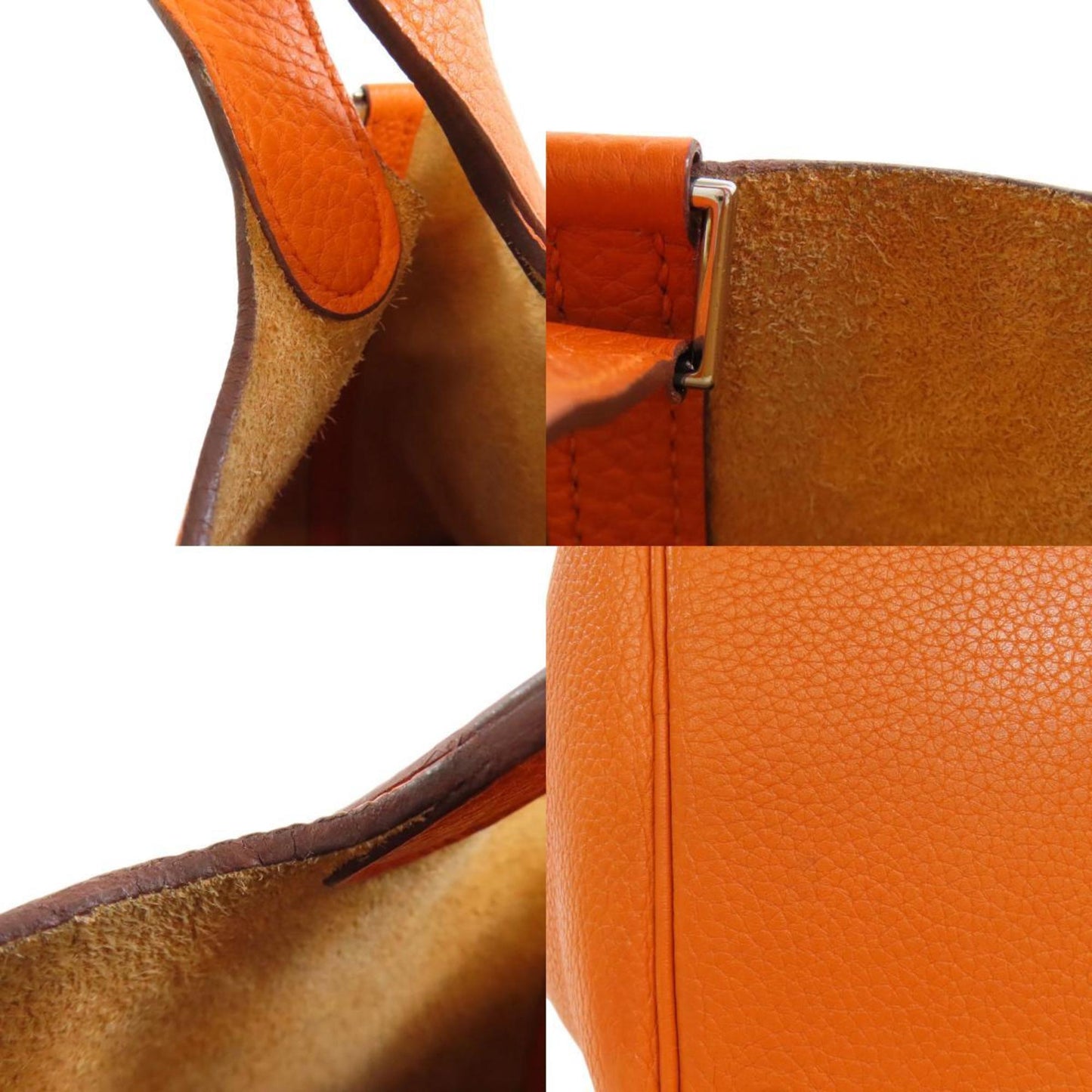 Hermès Orange Leather Picotin Lock