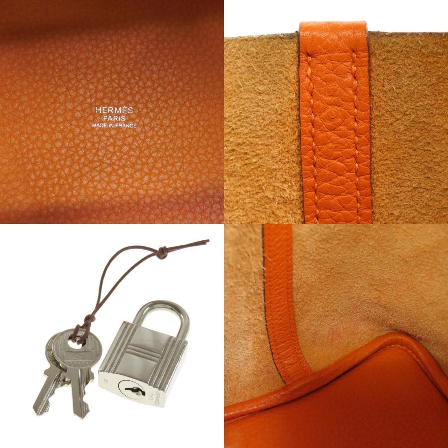 Hermès Orange Leather Picotin Lock