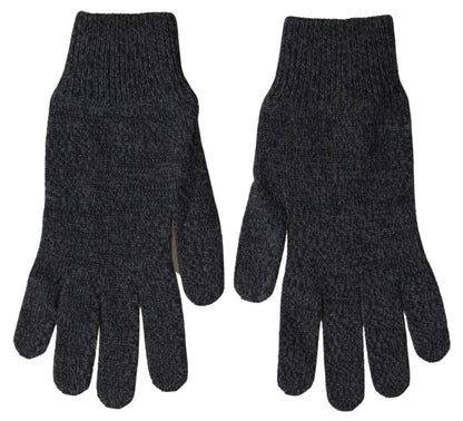 Dolce & Gabbana Elegant Virgin Wool Winter Gloves In Gray
