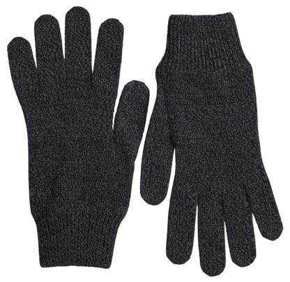 Dolce & Gabbana Elegant Virgin Wool Winter Gloves In Gray