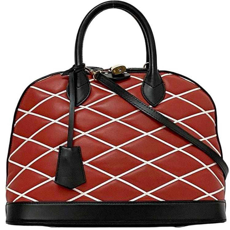 Louis Vuitton Red Leather Alma