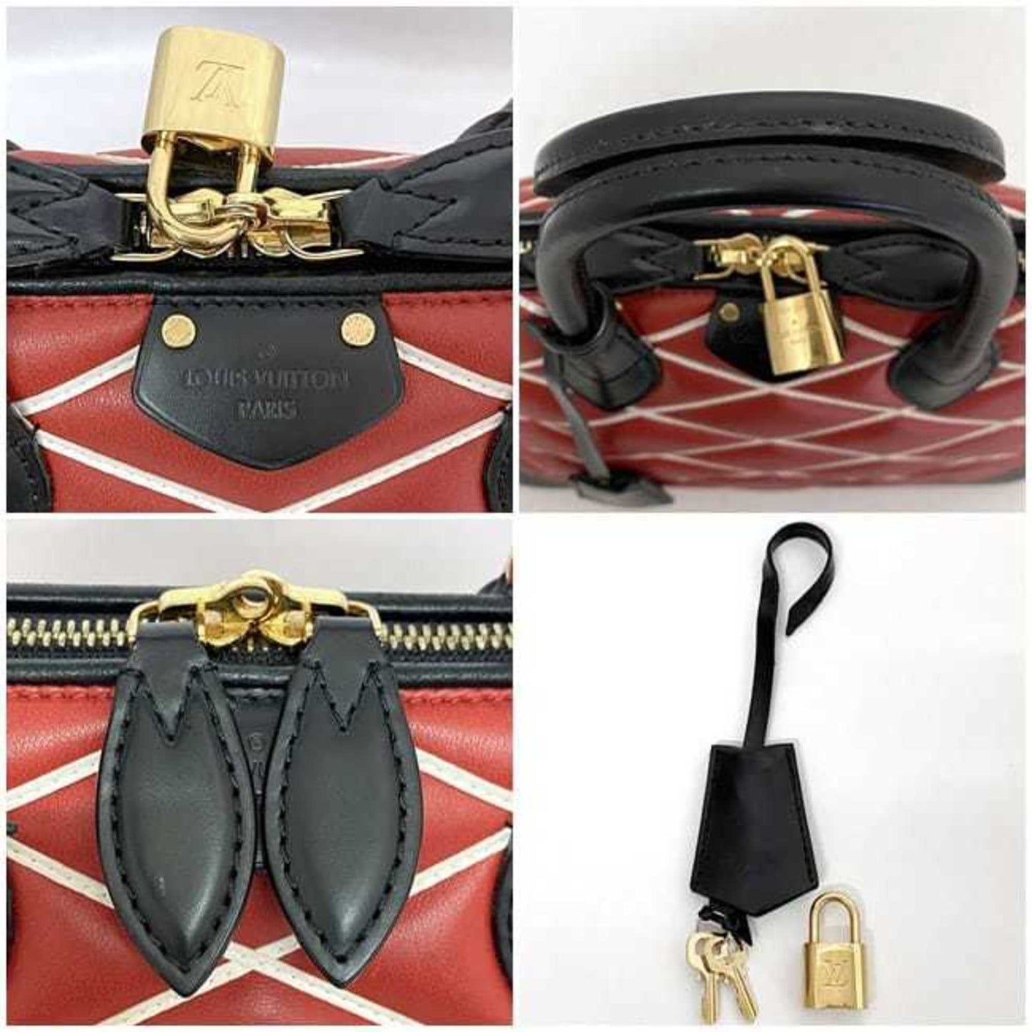 Louis Vuitton Red Leather Alma