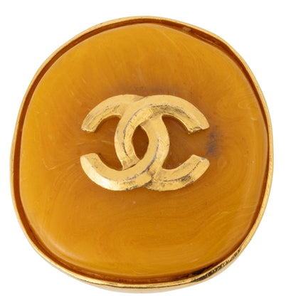 Chanel Gold Gold Plated Coco Mark