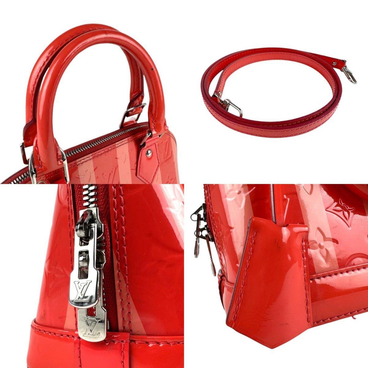 Louis Vuitton Red Patent Leather Alma Bb