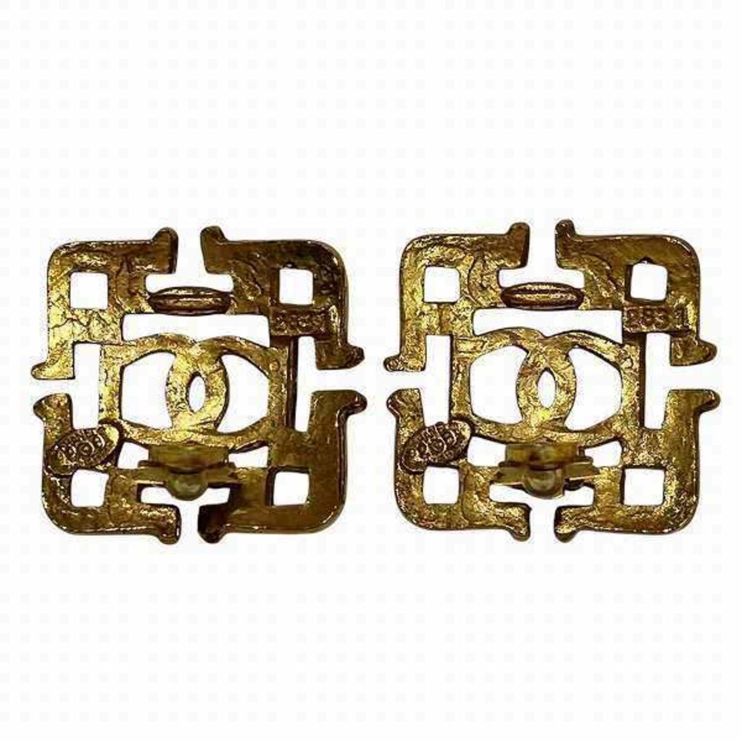 Chanel Gold Gold Plated Coco Mark