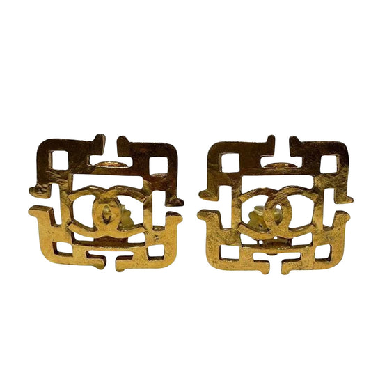 Chanel Gold Gold Plated Coco Mark