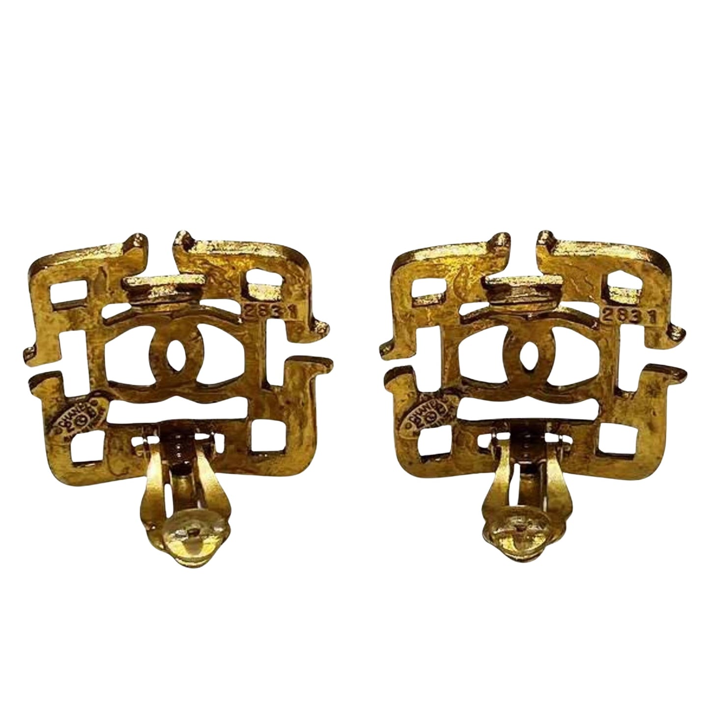 Chanel Gold Gold Plated Coco Mark