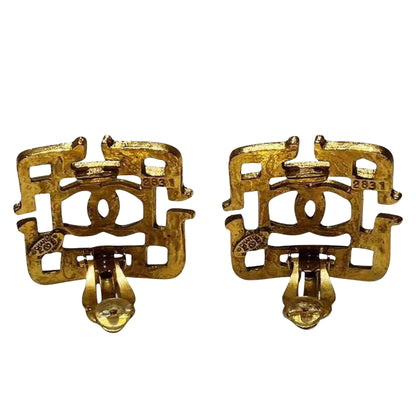 Chanel Gold Gold Plated Coco Mark