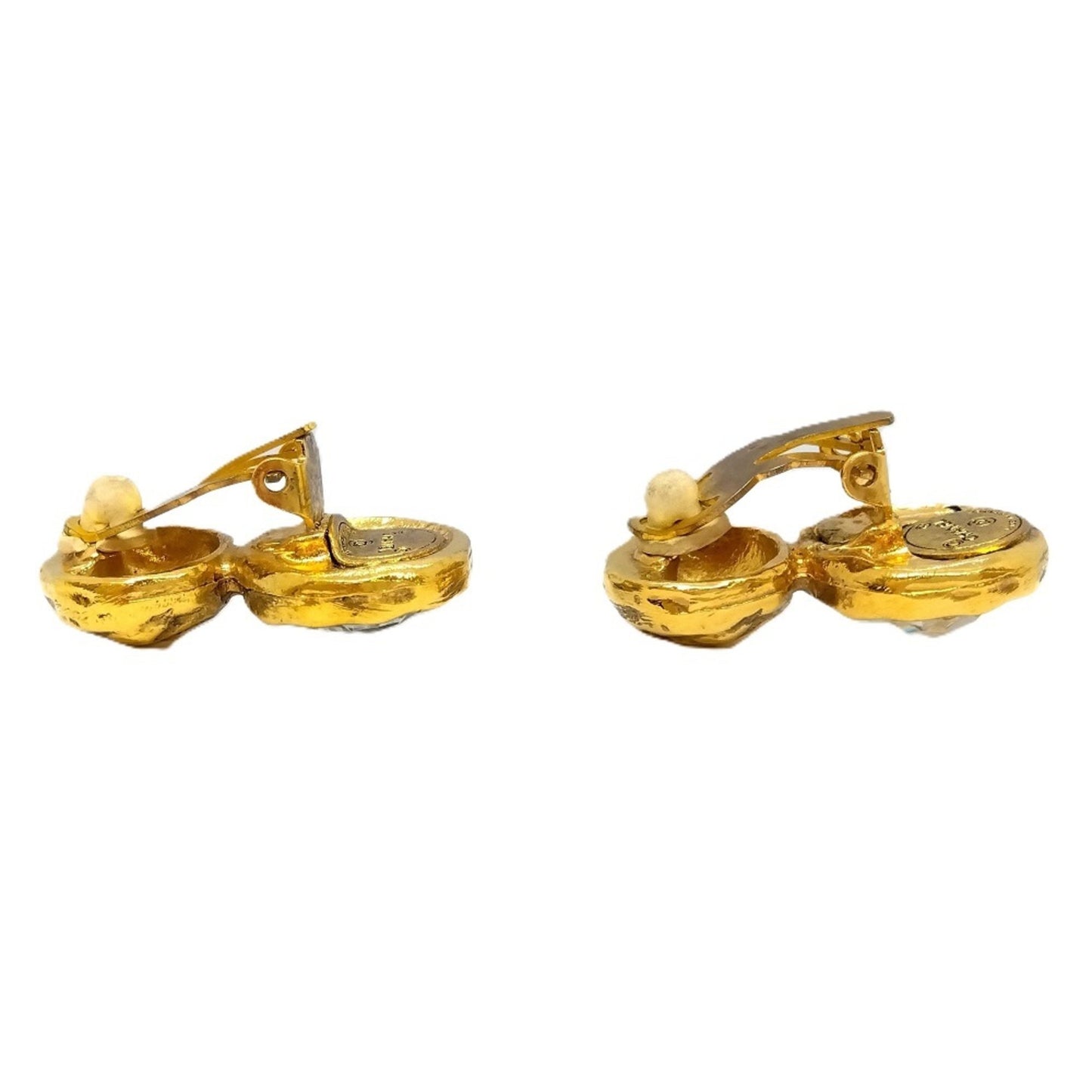 Chanel Gold Gold Plated Earring