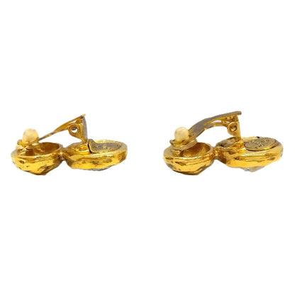 Chanel Gold Gold Plated Earring