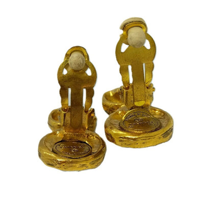 Chanel Gold Gold Plated Earring