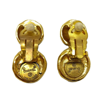 Chanel Gold Gold Plated Earring