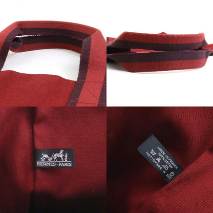 Hermès Red Cotton Fourre Tout