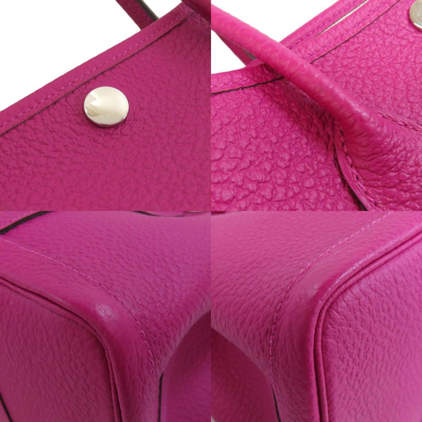Hermès Purple Leather Garden Party