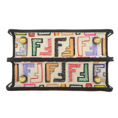 Fendi White Canvas Peekaboo