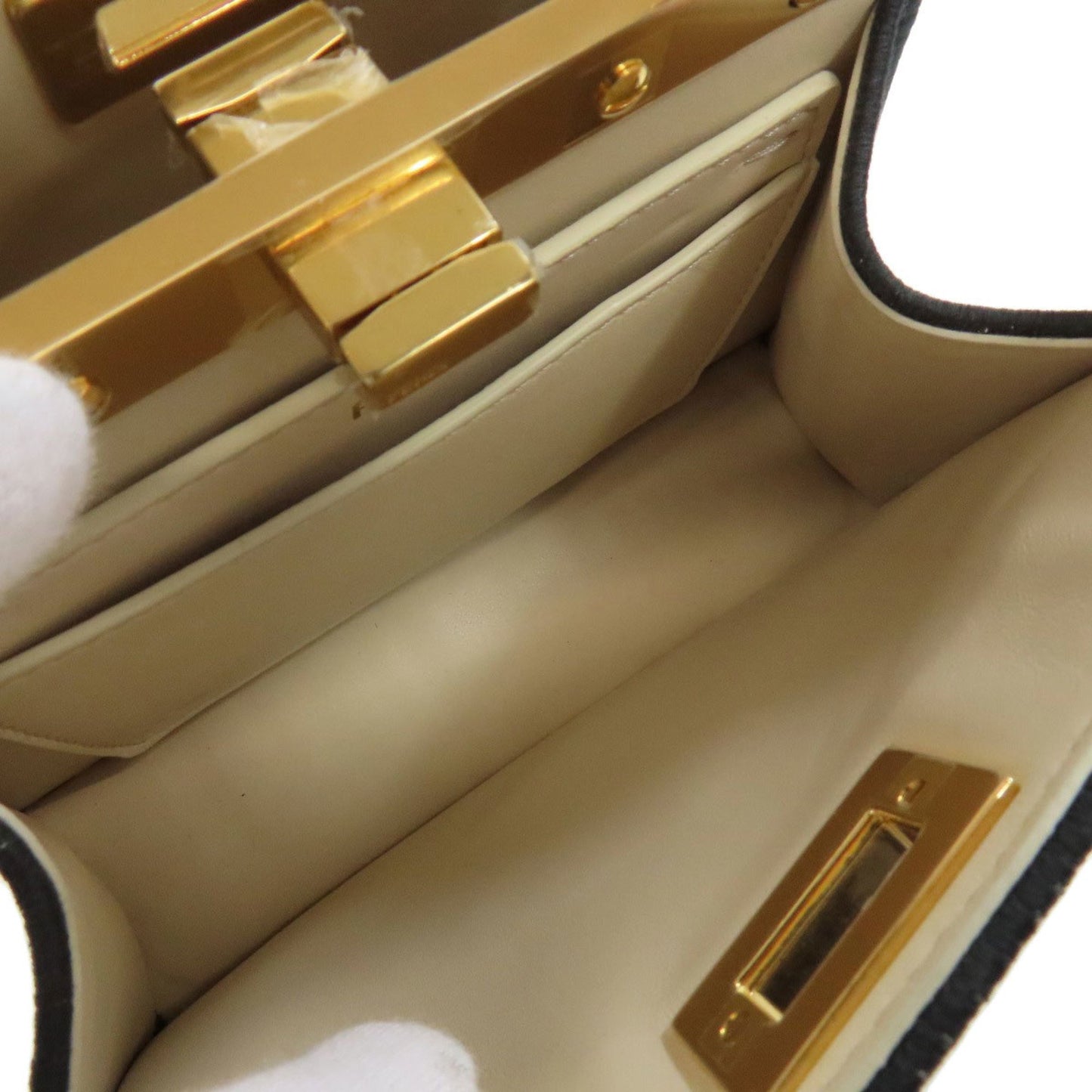 Fendi White Canvas Peekaboo