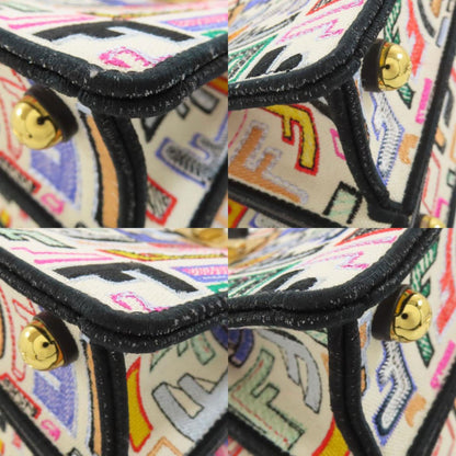 Fendi White Canvas Peekaboo